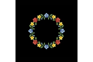 Дизайн (схема для вишивання) "Wreath of flowers (Вінок з квітів)" EP014